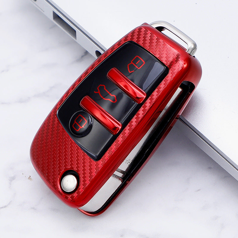 Carbon Fiber Pattern Car Key Protector