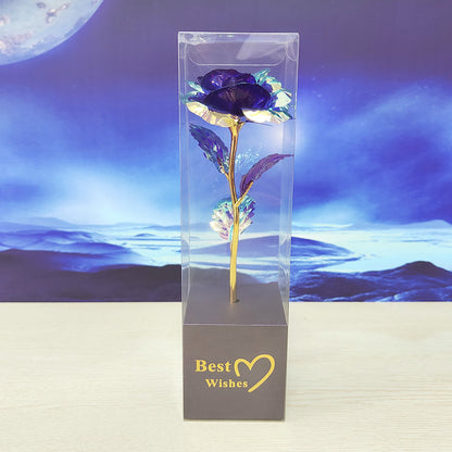 Colorful Gold Gold-foil Roses Mother's Day 520 Artificial Flower Valentine's Day Gift Christmas