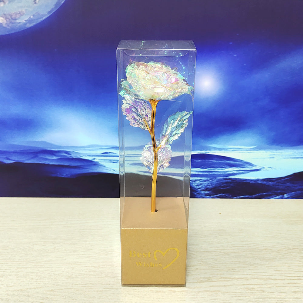 Colorful Gold Gold-foil Roses Mother's Day 520 Artificial Flower Valentine's Day Gift Christmas